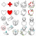 Set of vector medical icons